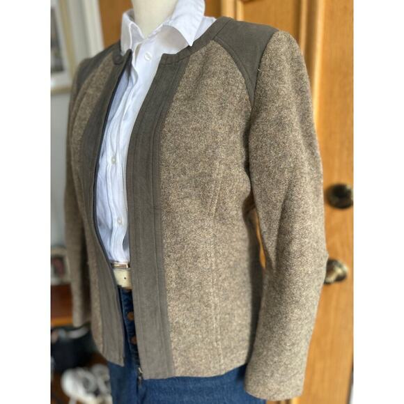 Pendleton Women’s Wool Zip Jacket Blazer Gray Coat Small Classic Workwear - Picture 2 of 9